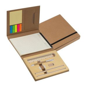 Writing case with cardboard cover, ruler, writing