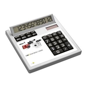 Own-design desk calculator with insert without ho