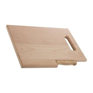 Wooden cutting board with knife Lizzano