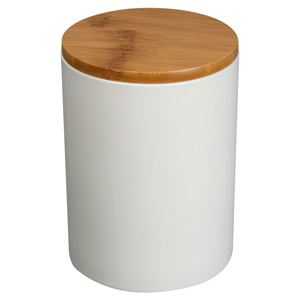 Porcelain jar with bamboo lid 700ml