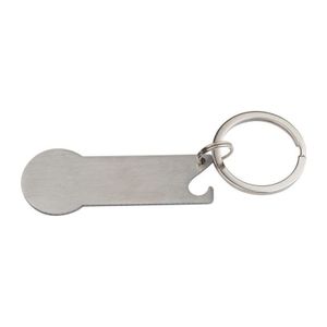 Keyring with shopping cart chip