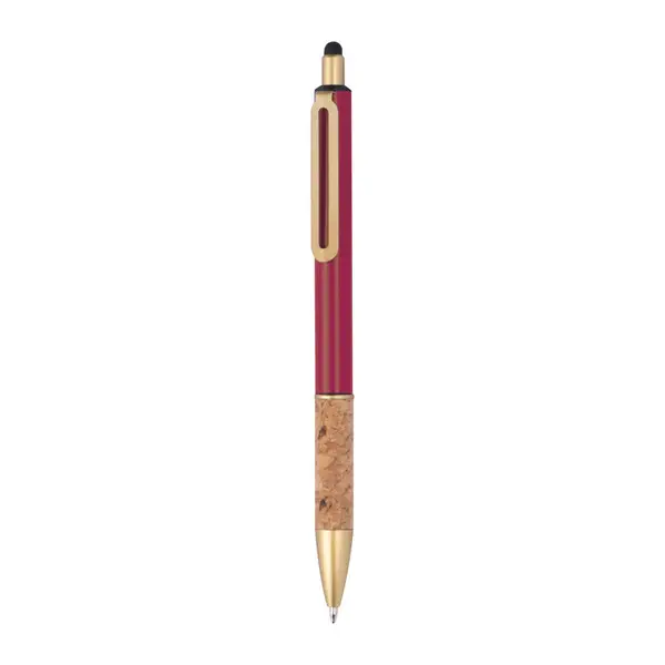 Ball pen with cork grip zone