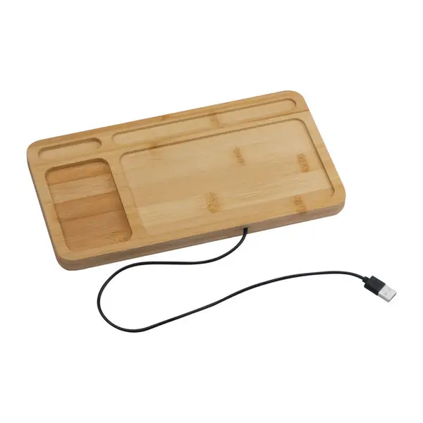 Wireless charging desk pad