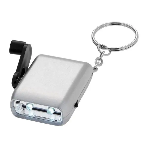 Keychain - Dynamo Flashlight With 2 Led Lights